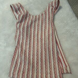 Madewell Red and White Striped Top